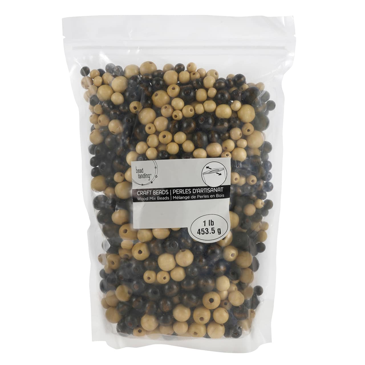 6 Pack: White & Brown Wood Mix Craft Beads by Bead Landing™